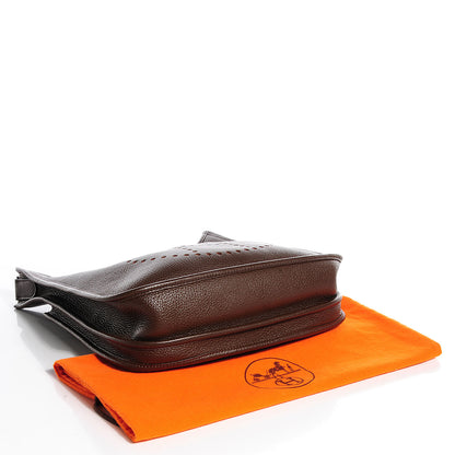 Hermes Taurillon Clemence Evelyne III PM Chocolate 4 of 14