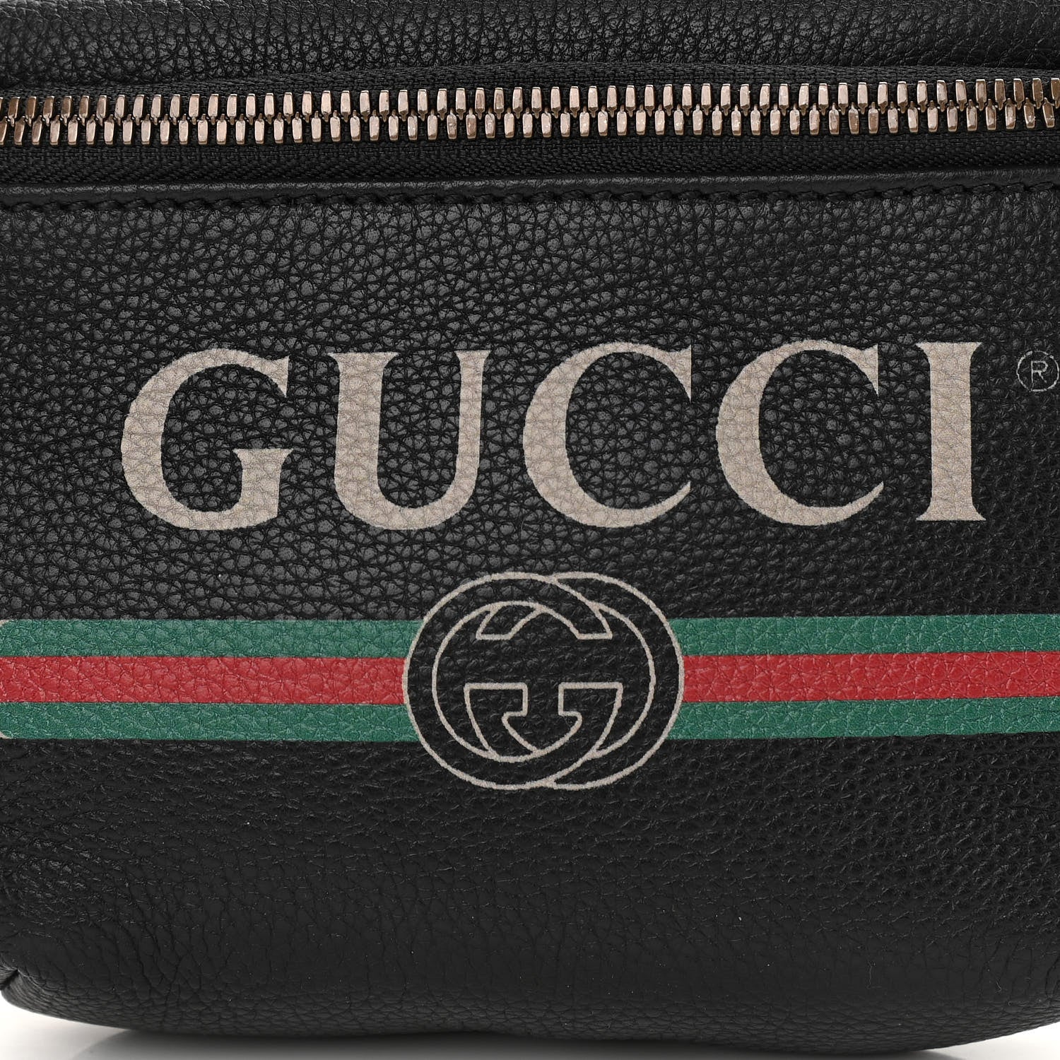 Gucci Grained Calfskin Small Logo Belt Bag Black 8 of 11