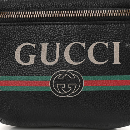 Gucci Grained Calfskin Small Logo Belt Bag Black 8 of 11