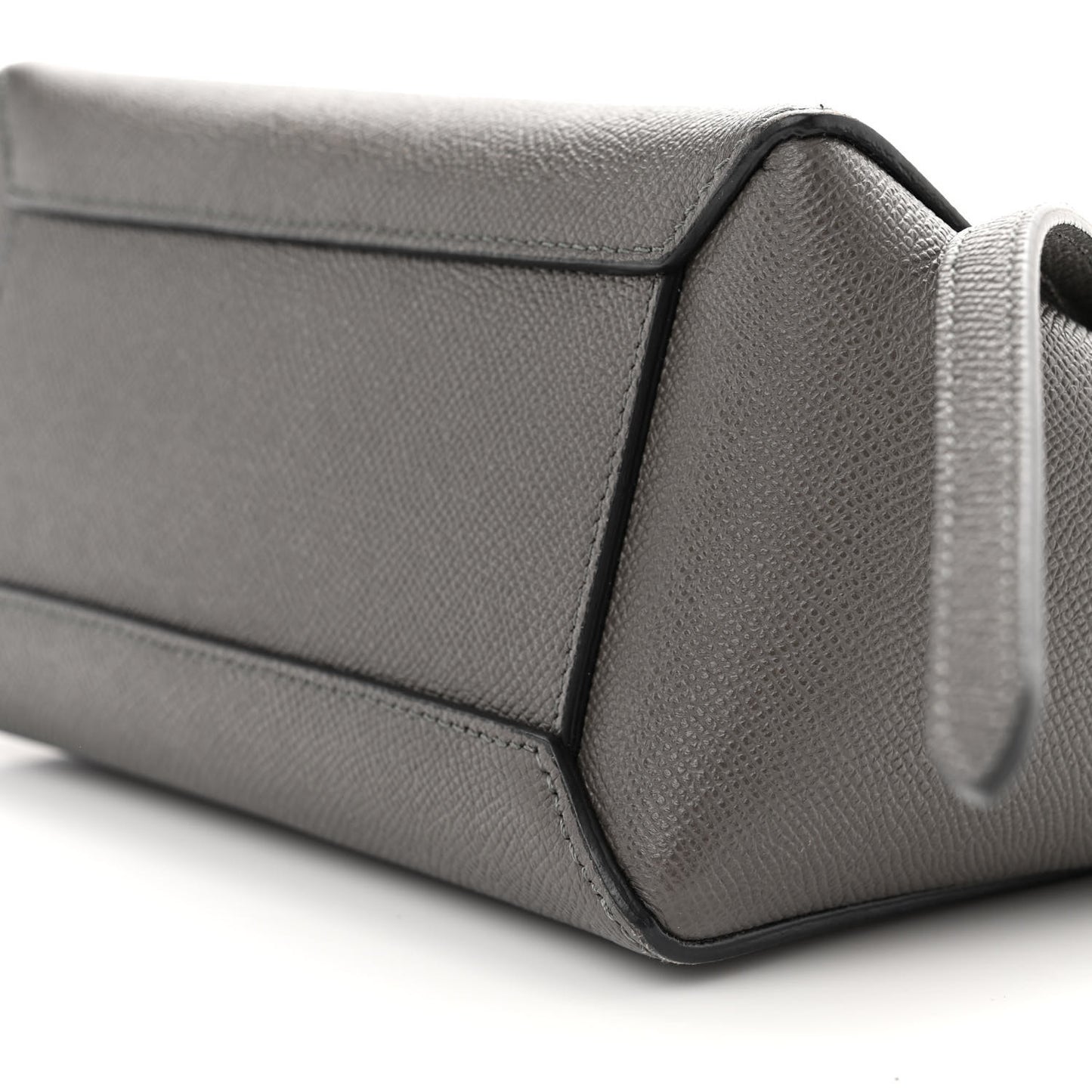 Grained Calfskin Nano Belt Bag Grey