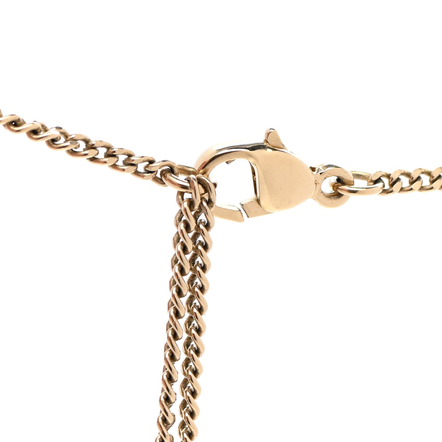 Crystal Gripoix CC Necklace Gold Multicolor