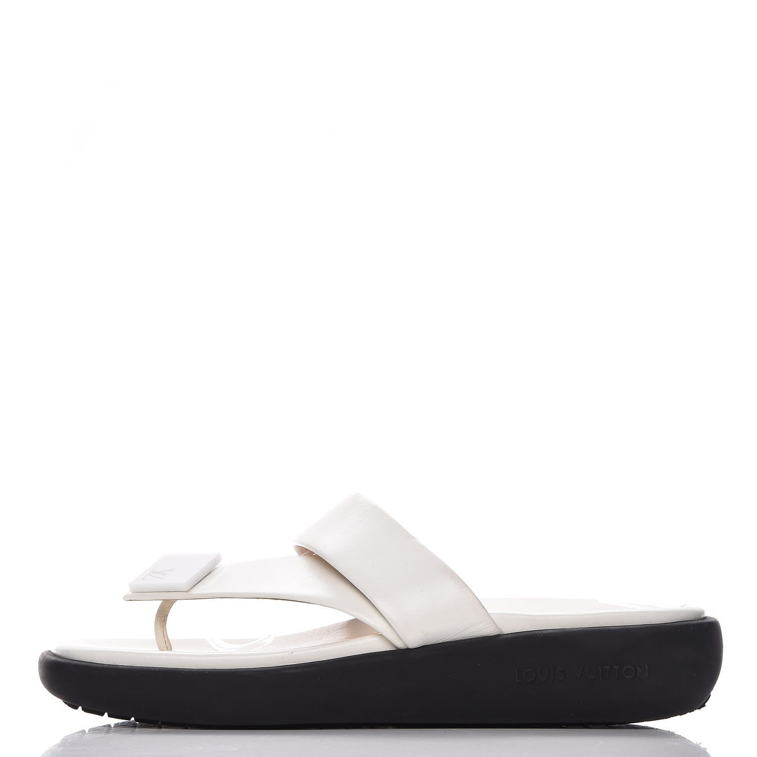 Louis Vuitton Calfskin Sandals 37 White 1 of 13