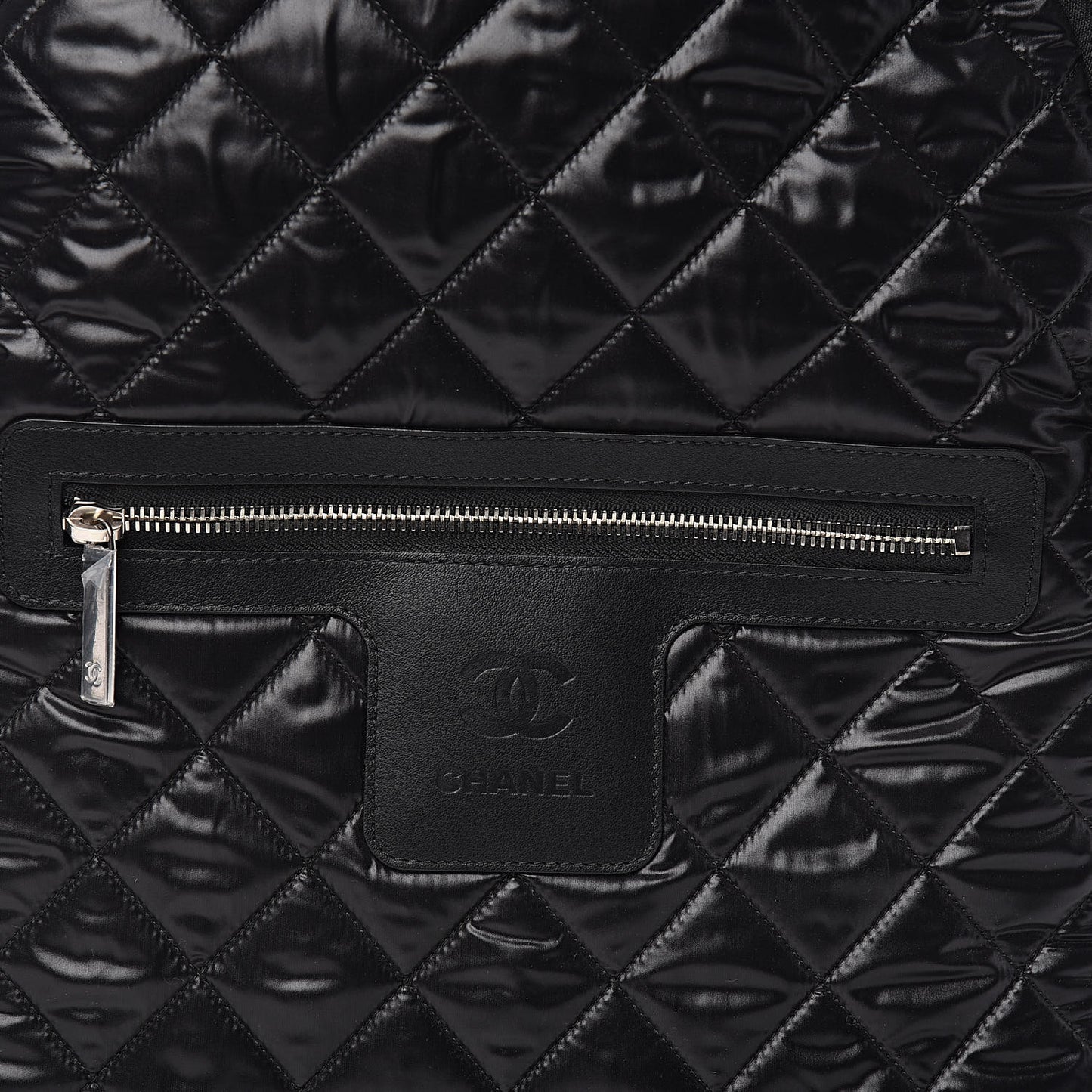 Nylon Quilted Coco Cocoon Backpack Black