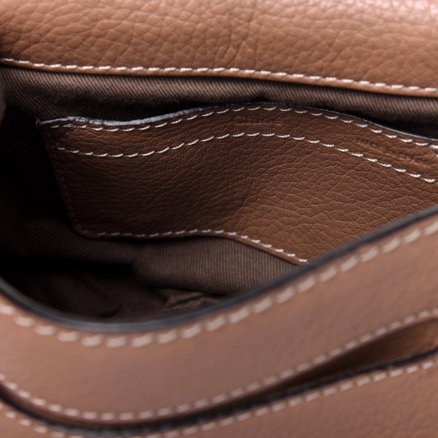 Calfskin Mini Marcie Round Crossbody Bag Nut
