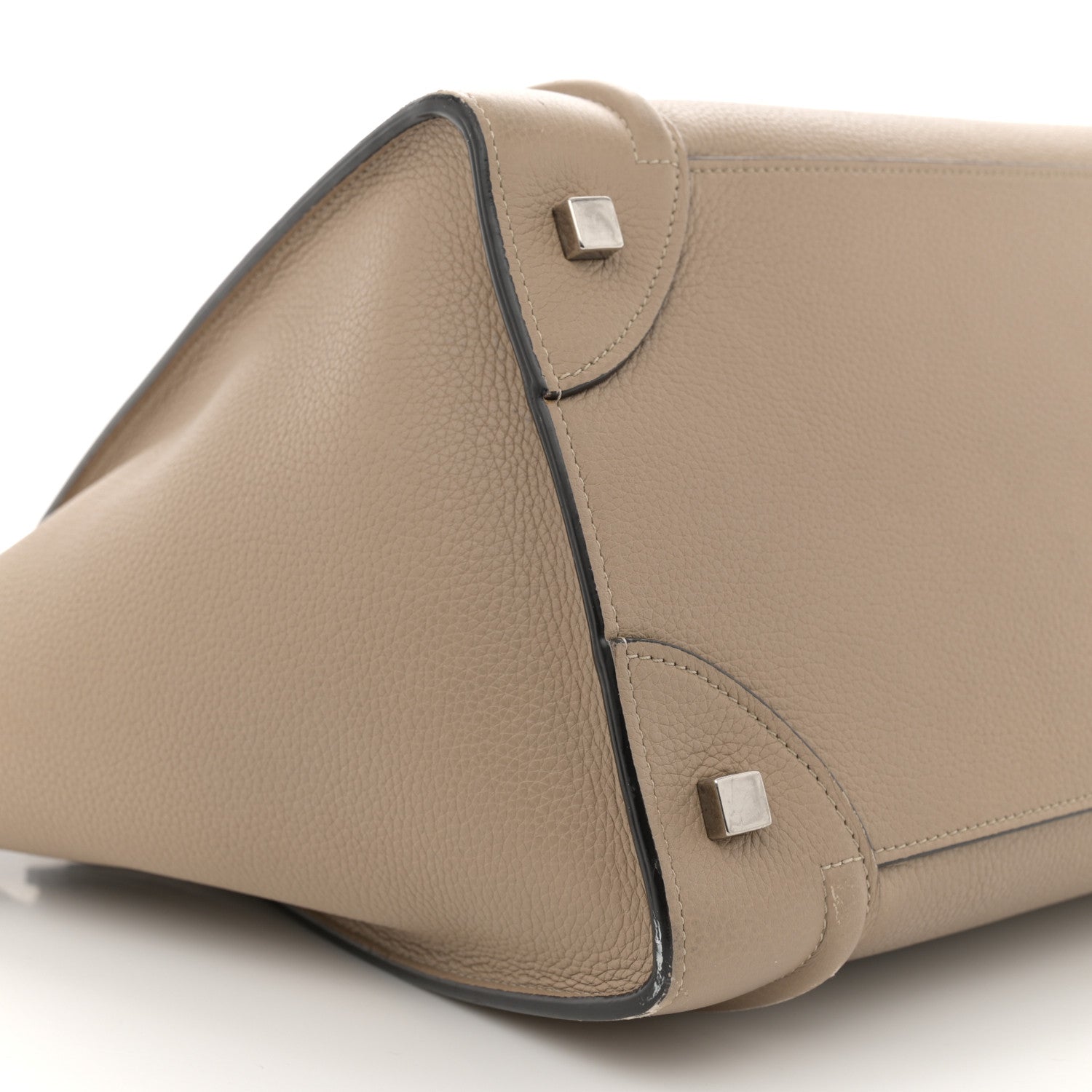 Celine Drummed Calfskin Mini Luggage Dune 9 of 20