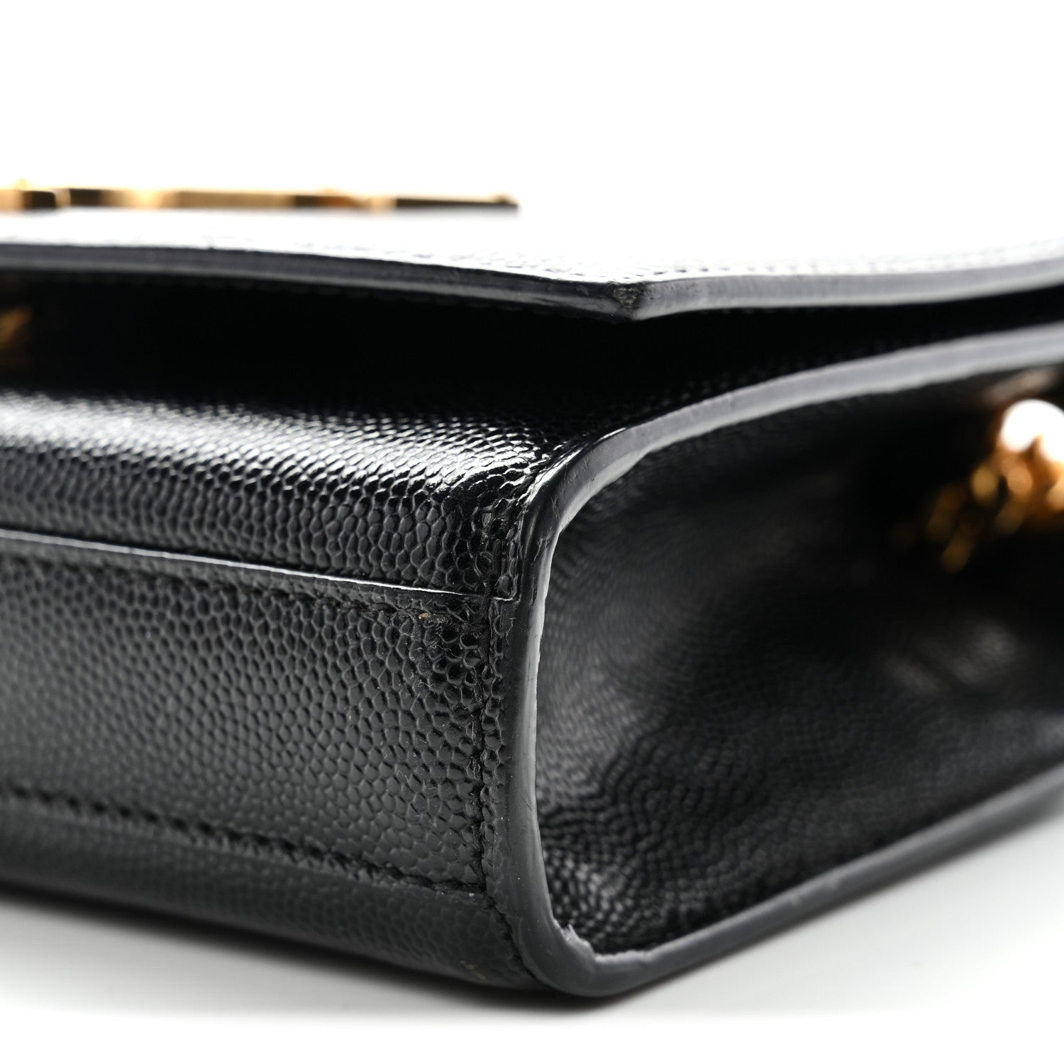 Saint Laurent Grain De Poudre Small Monogram Kate Satchel Black 10 of 10
