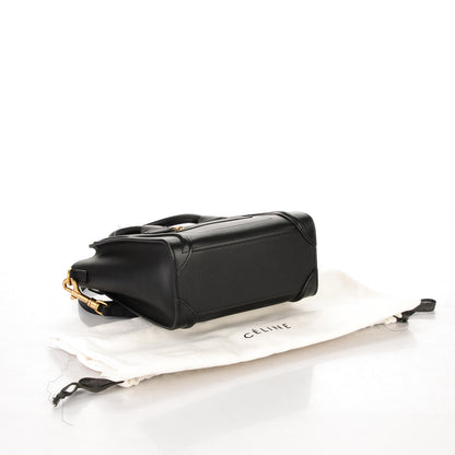 Celine Smooth Calfskin Nano Luggage Black 4 of 7