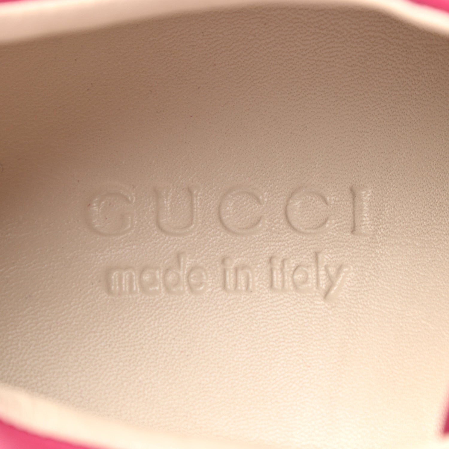 Gucci Calfskin Logo Mens Rhyton Sneakers 9 Box Pink 7 of 11