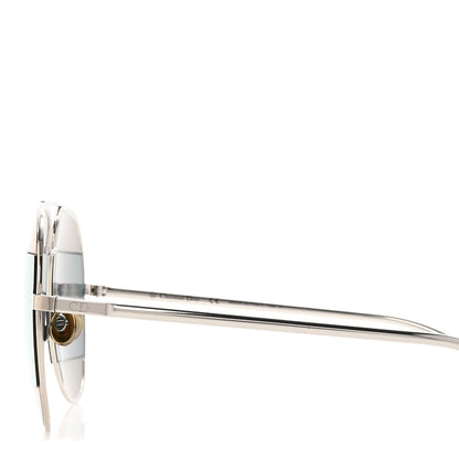 Christian Dior Split 1 Aviator Sunglasses Silver Blue 3 of 7