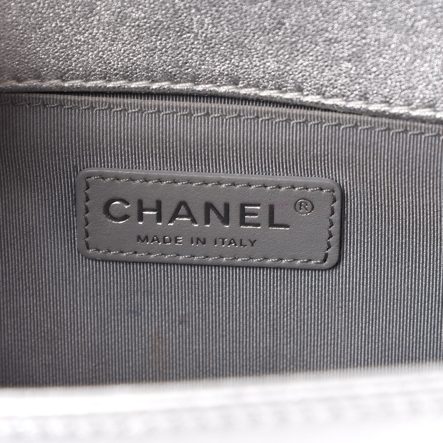 Chanel Metallic Perforated Lambskin Quilted Medium Boy Flap Argent 5 of 20