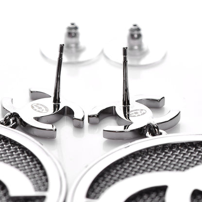 Chanel Ruthenium CC Drop Earrings 3 of 4