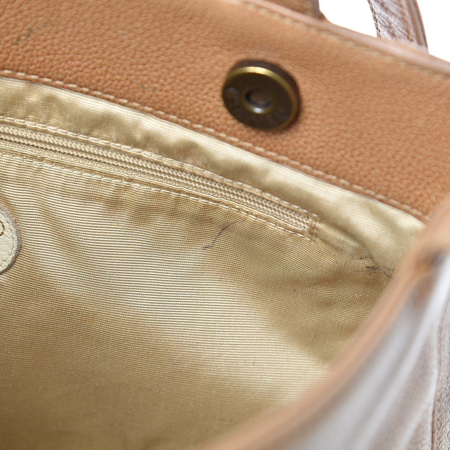 Calfskin CC Small Tote Beige