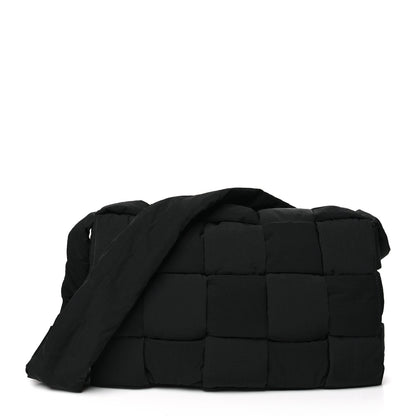 Bottega Veneta Nylon Intrecciato Padded Tech Maxi Cassette Bag Black 1 of 10
