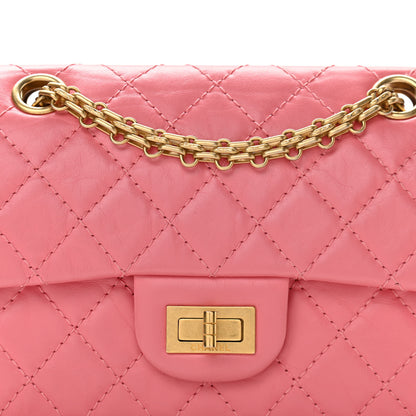 Chanel Aged Calfskin Quilted 2.55 Reissue Mini Flap Pink 8 of 12
