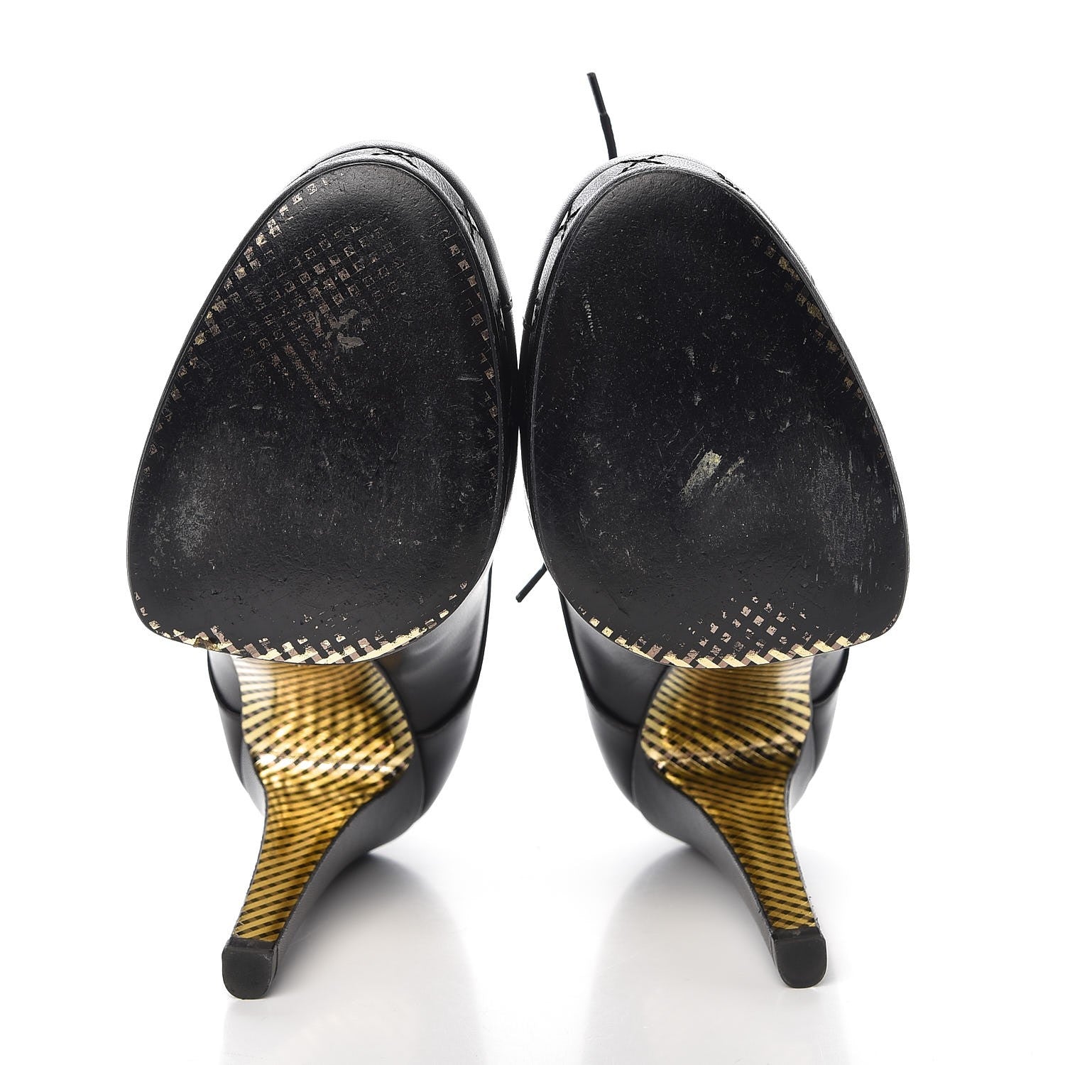 Chanel Lambskin CC Cap Toe Platform Short Boots 41 Black 5 of 16