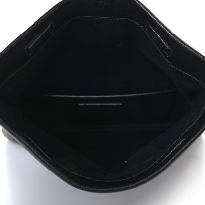 Saint Laurent Grain De Poudre West Hollywood Monogram Fold Over Clutch Black 4 of 4