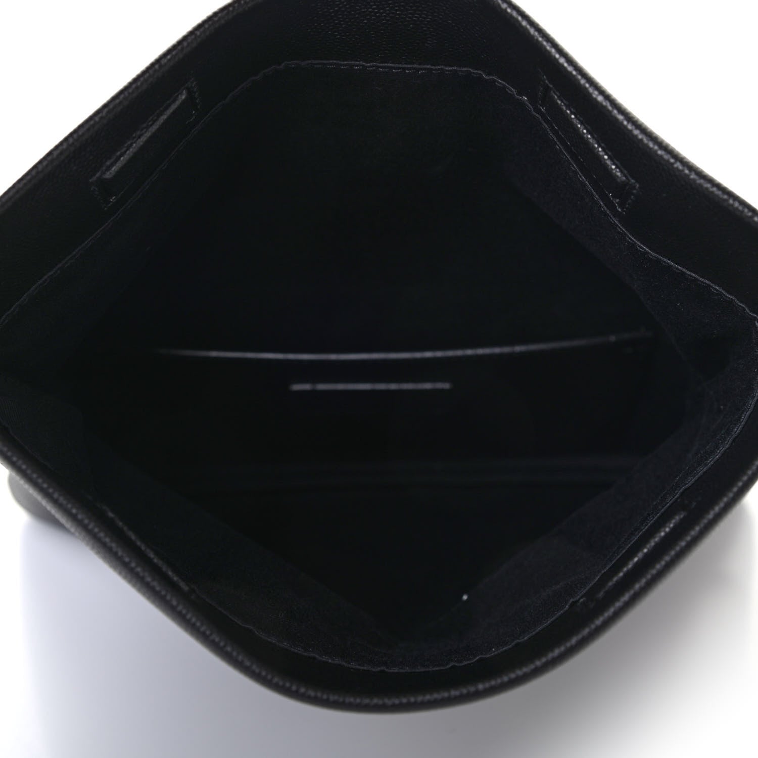 Saint Laurent Grain De Poudre West Hollywood Monogram Fold Over Clutch Black 4 of 4