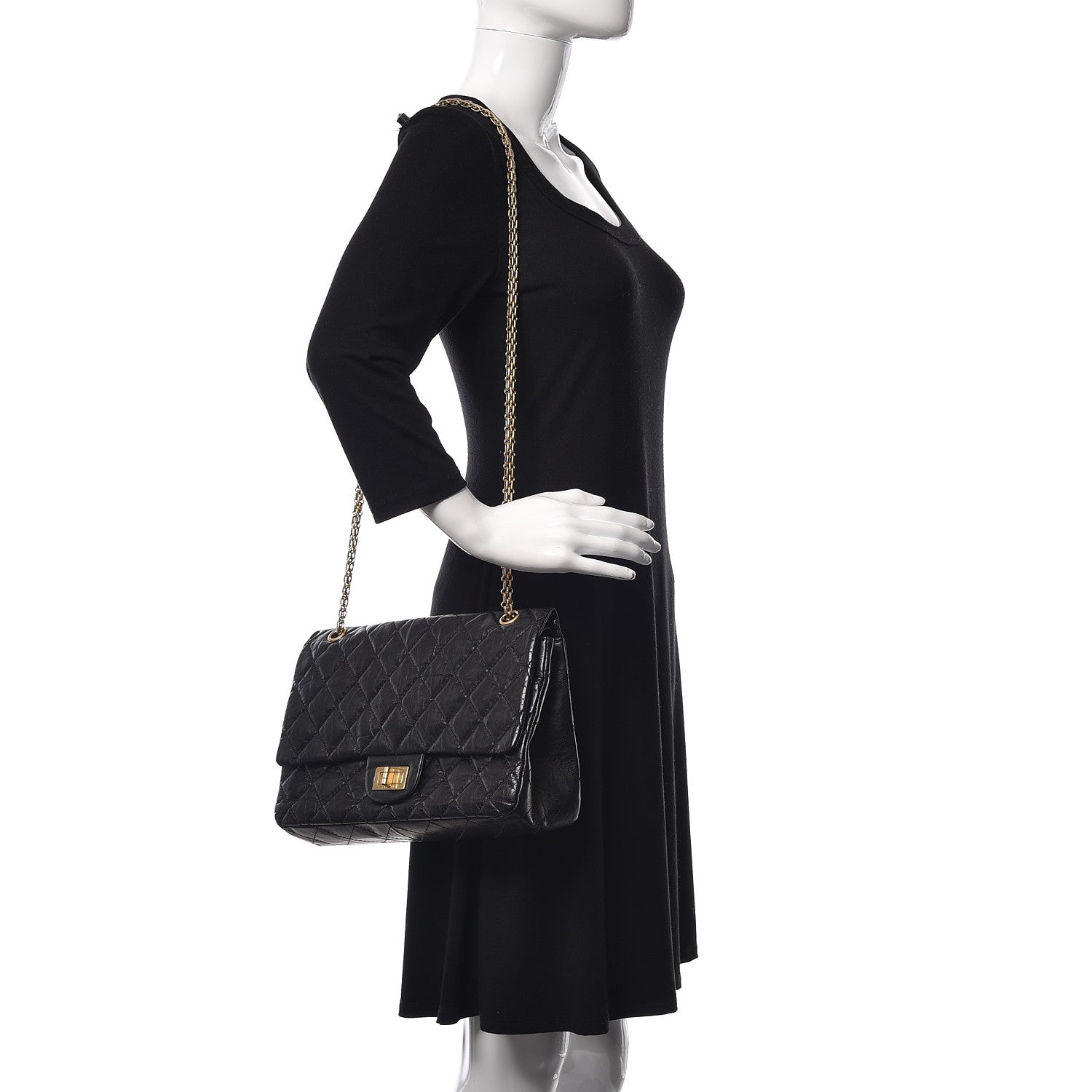 Chanel Aged Calfskin Quilted 2.55 Reissue 227 Flap Black 2 of 10