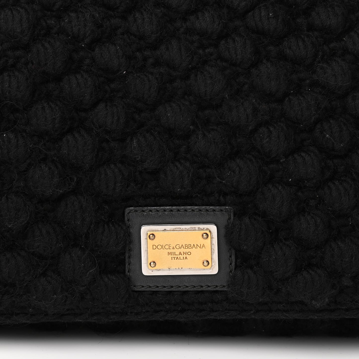 Crochet Miss Sicily Chain Flap Black