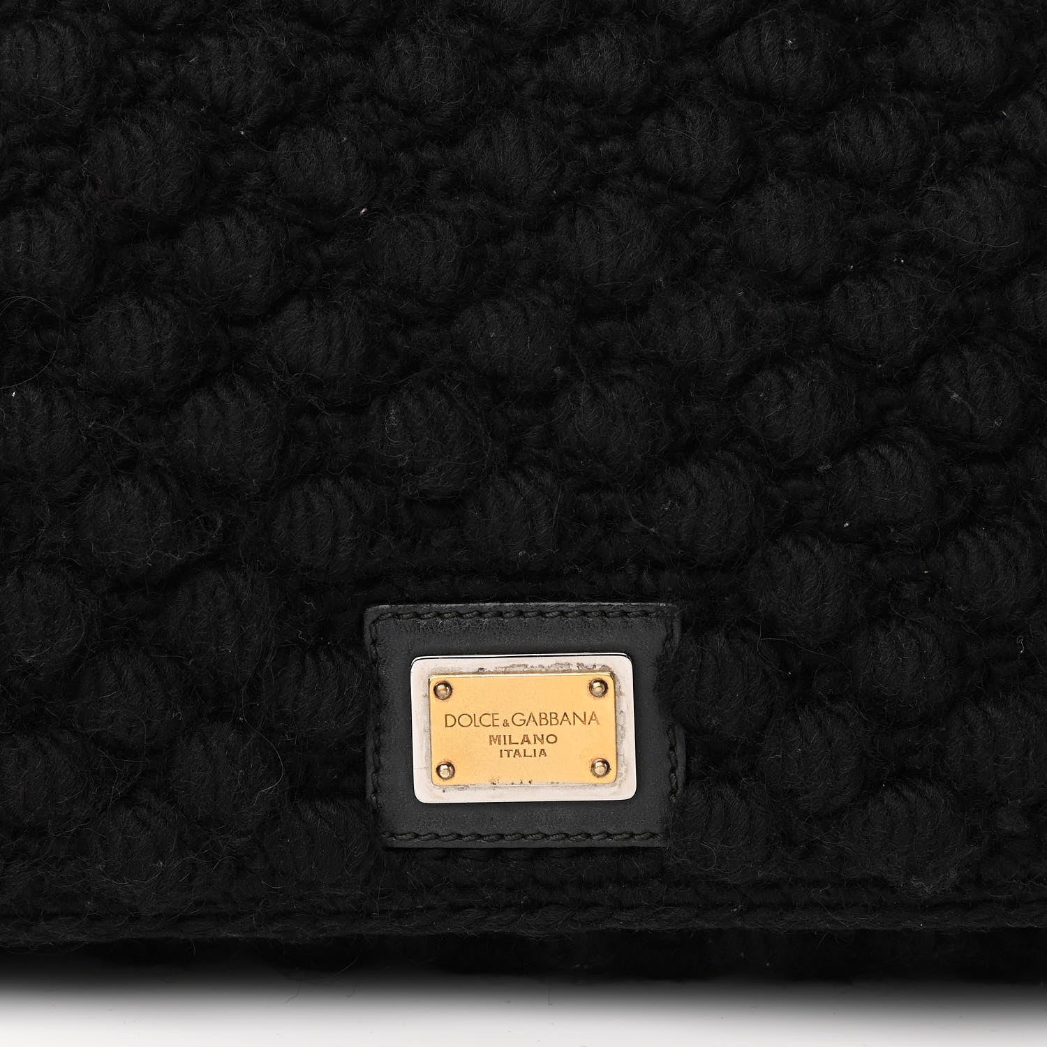 Dolce & Gabbana Crochet Miss Sicily Chain Flap Black 9 of 13