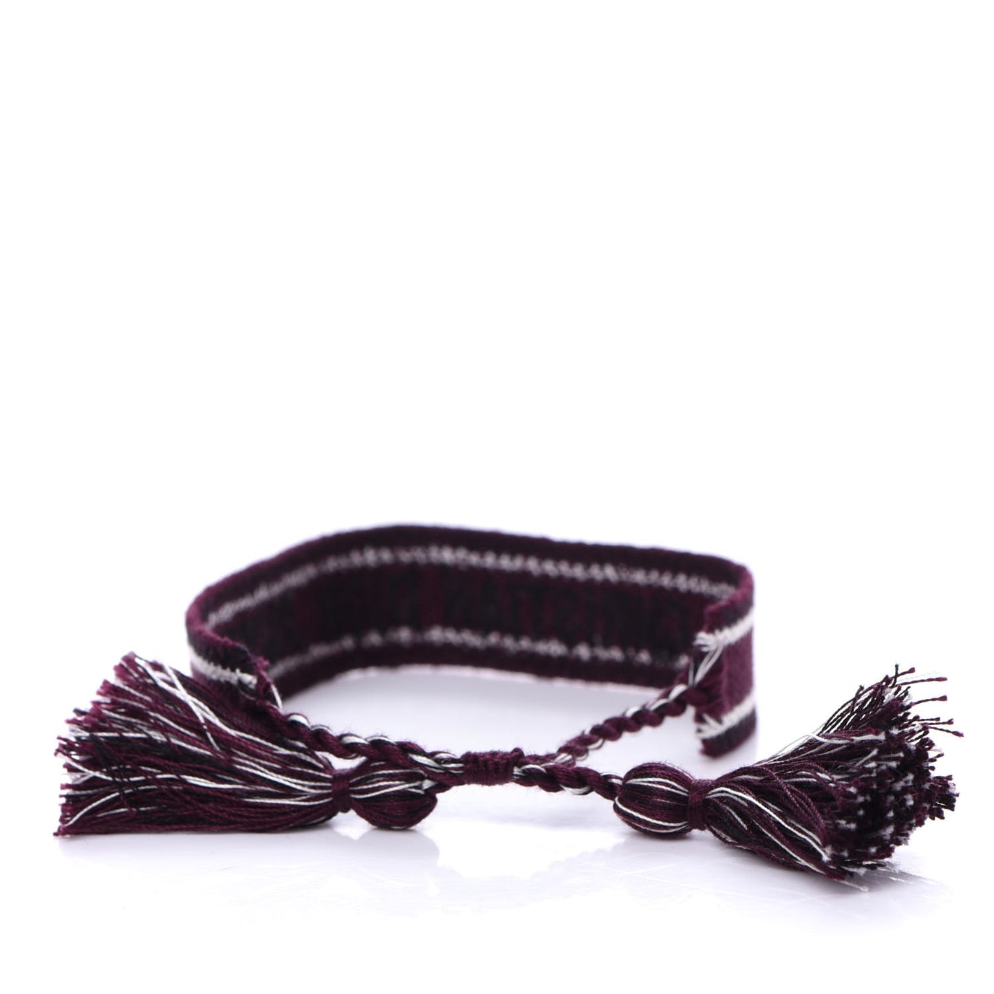 Woven Cotton J'Adior Friendship Bracelet Set Burgundy