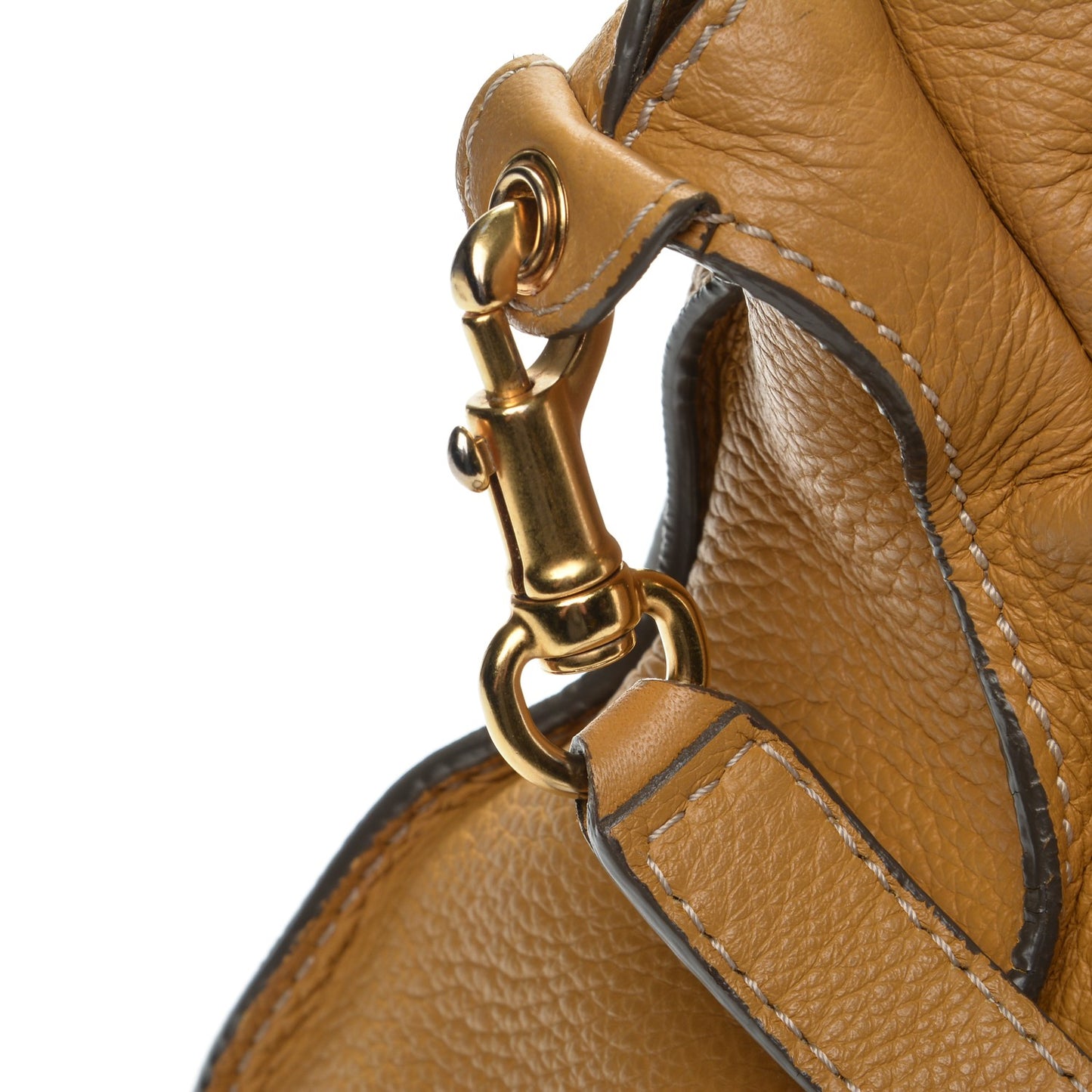 Calfskin Medium Marcie Satchel Sand Shell