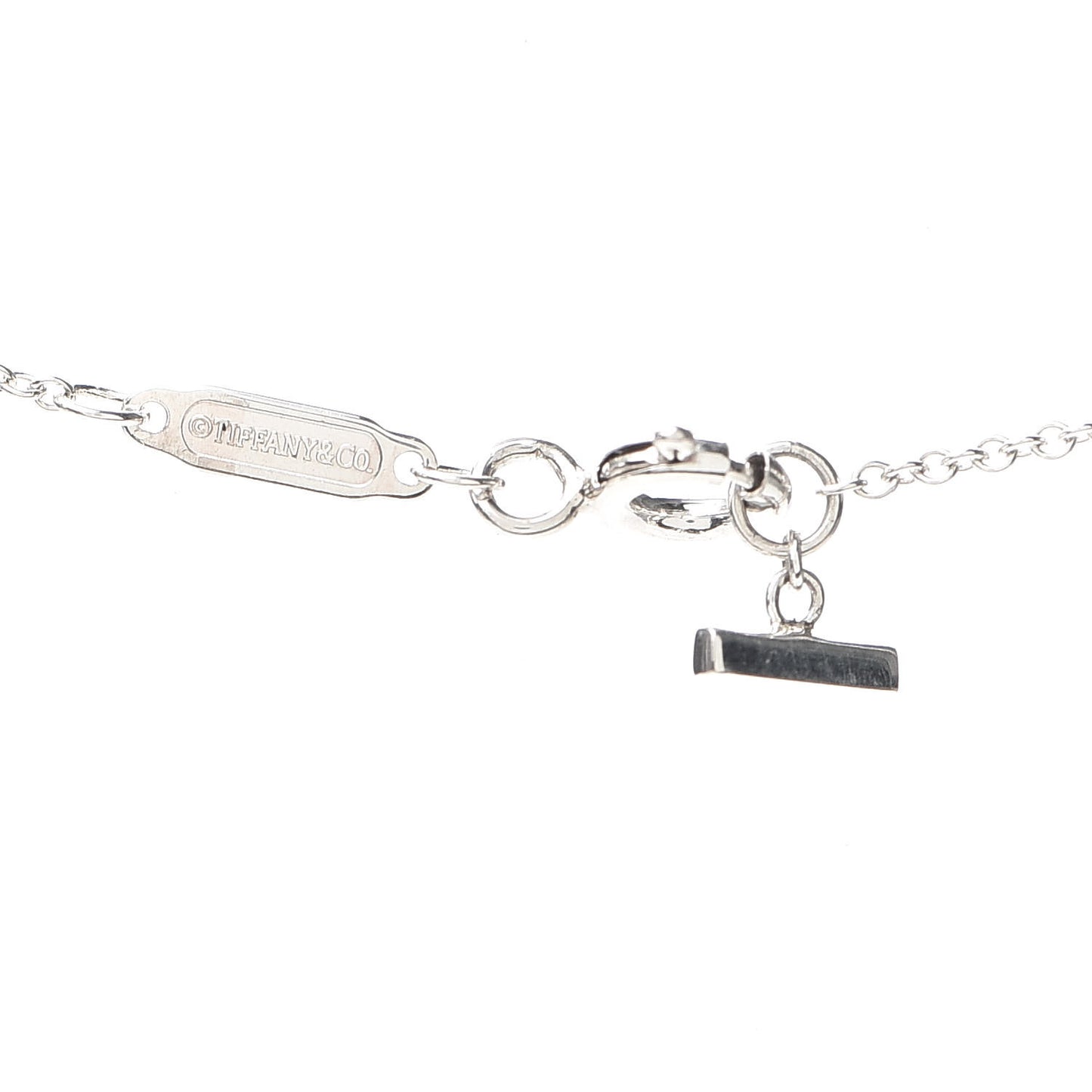 Sterling Silver Large T Smile Pendant Necklace