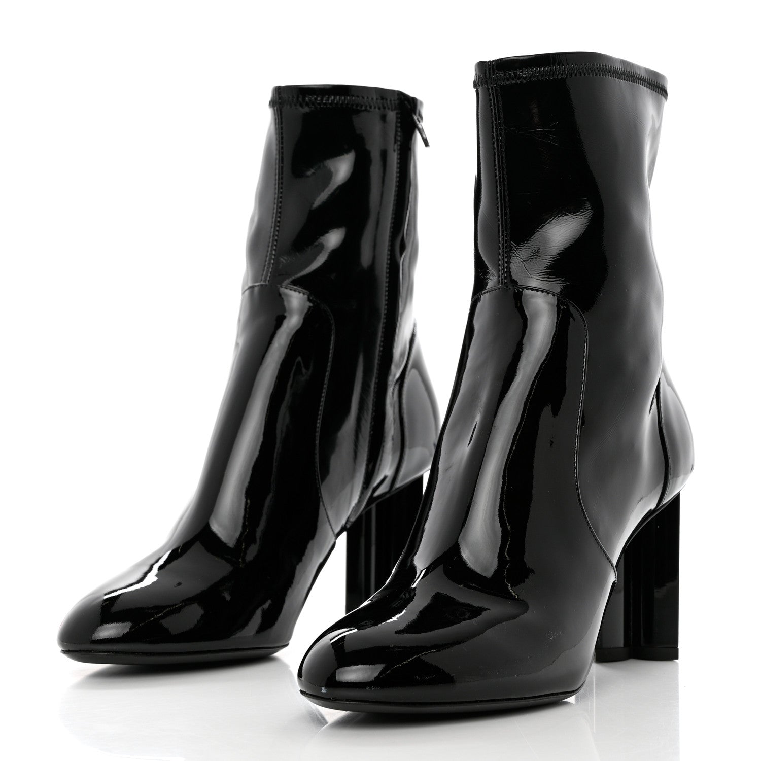 Louis Vuitton Patent Silhouette Ankle Boots 38 Black 3 of 11