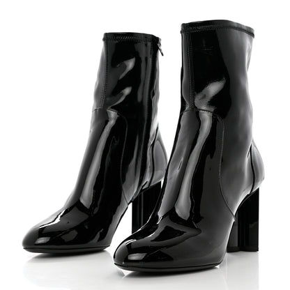 Louis Vuitton Patent Silhouette Ankle Boots 38 Black 3 of 11