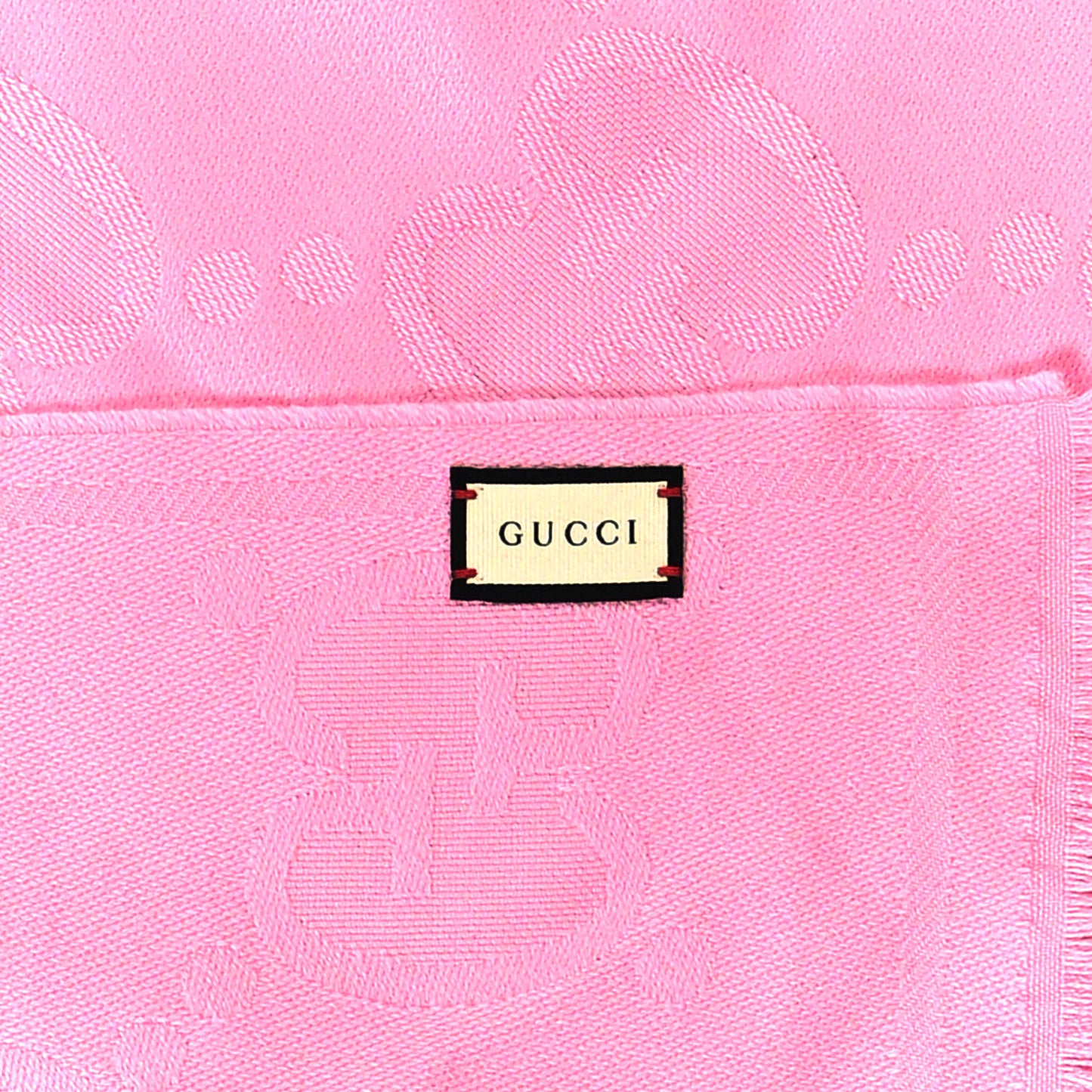 Wool Jacquard Monogram Jumbo GG Lady Nest Scarf Roseate
