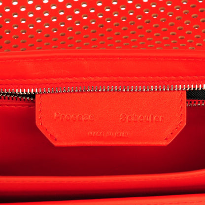 Proenza Schouler Lambskin Perforated Tiny PS1 Satchel Fire Red 6 of 7