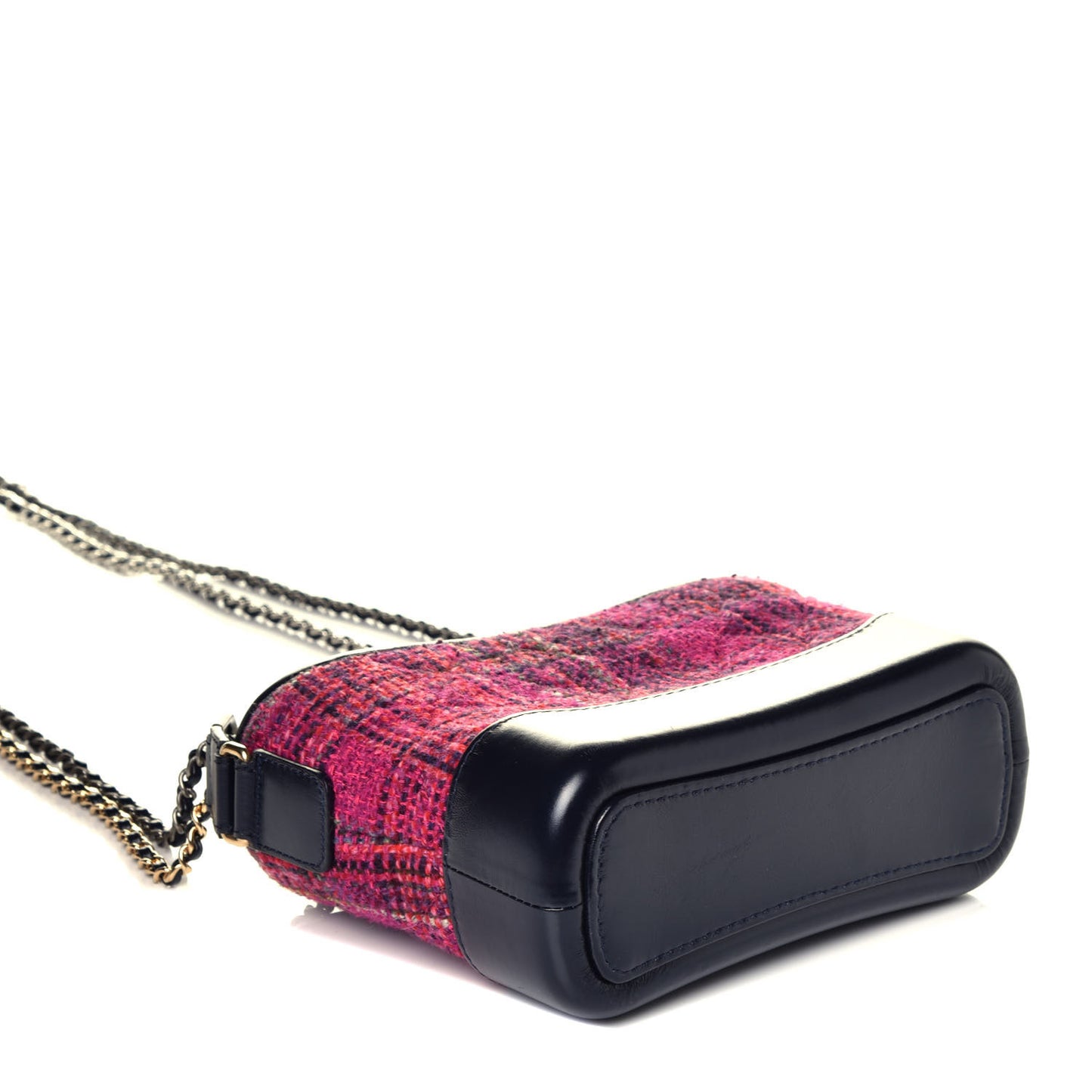 Tweed Calfskin Small Gabrielle Hobo Dark Navy