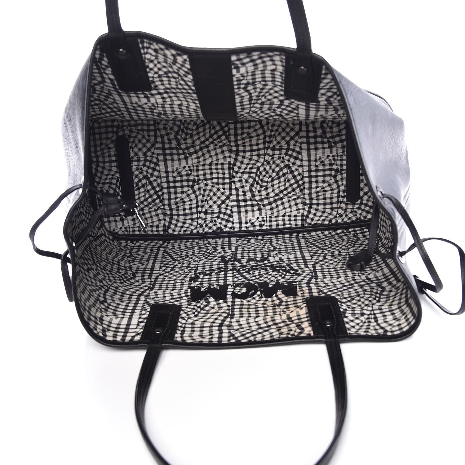 MCM Visetos Large Liz Reversible Shopper Tote Black 8 of 14
