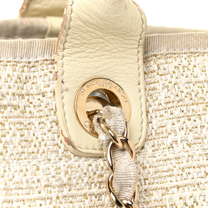 Chanel Canvas Large Deauville Tote Ivory 24 of 35