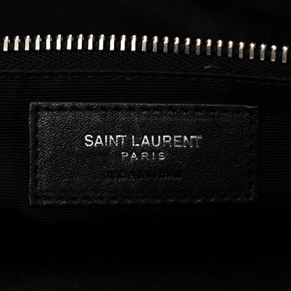 Saint Laurent Raffia Linen Calfskin Rive Gauche Tote Black 5 of 10