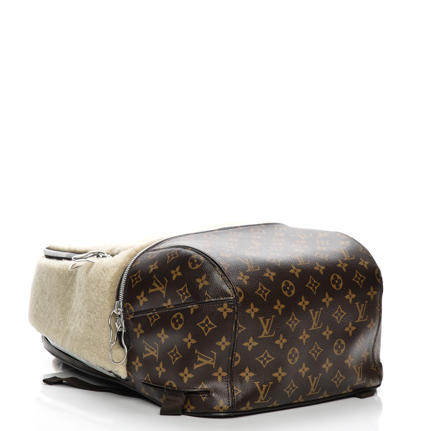 Louis Vuitton Shearling Monogram Marc Newson Fleece Pack Beige 4 of 7