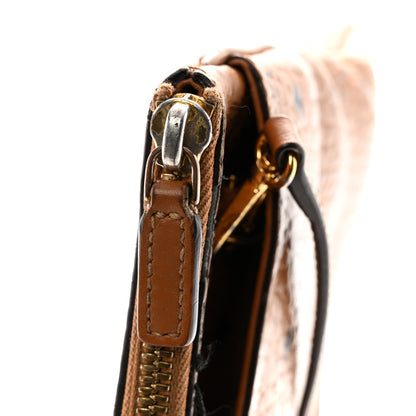 MCM Visetos Medium Crossbody Pouch Cognac 13 of 15