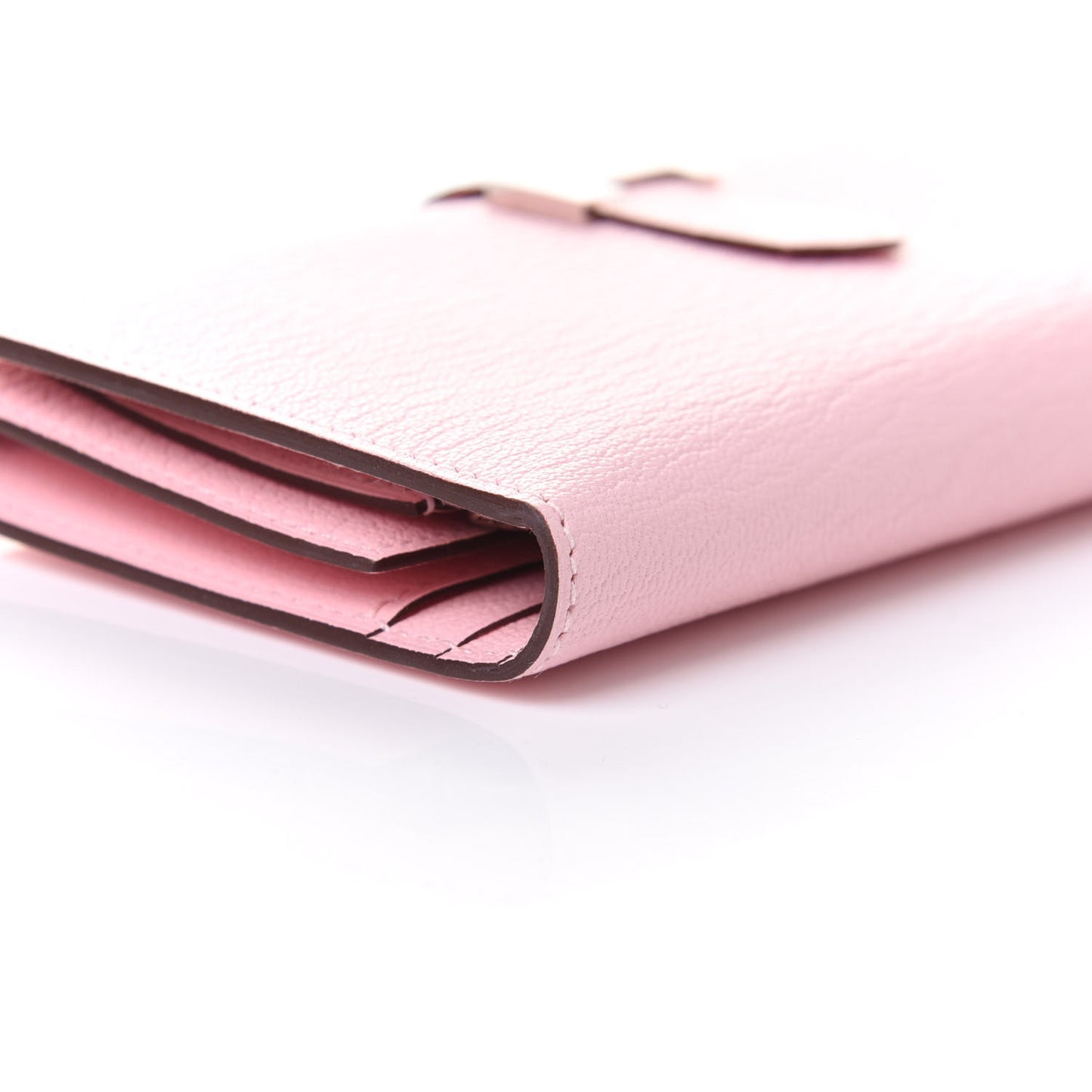 Chevre Mysore Tri-Fold Bearn Wallet Rose Sakura