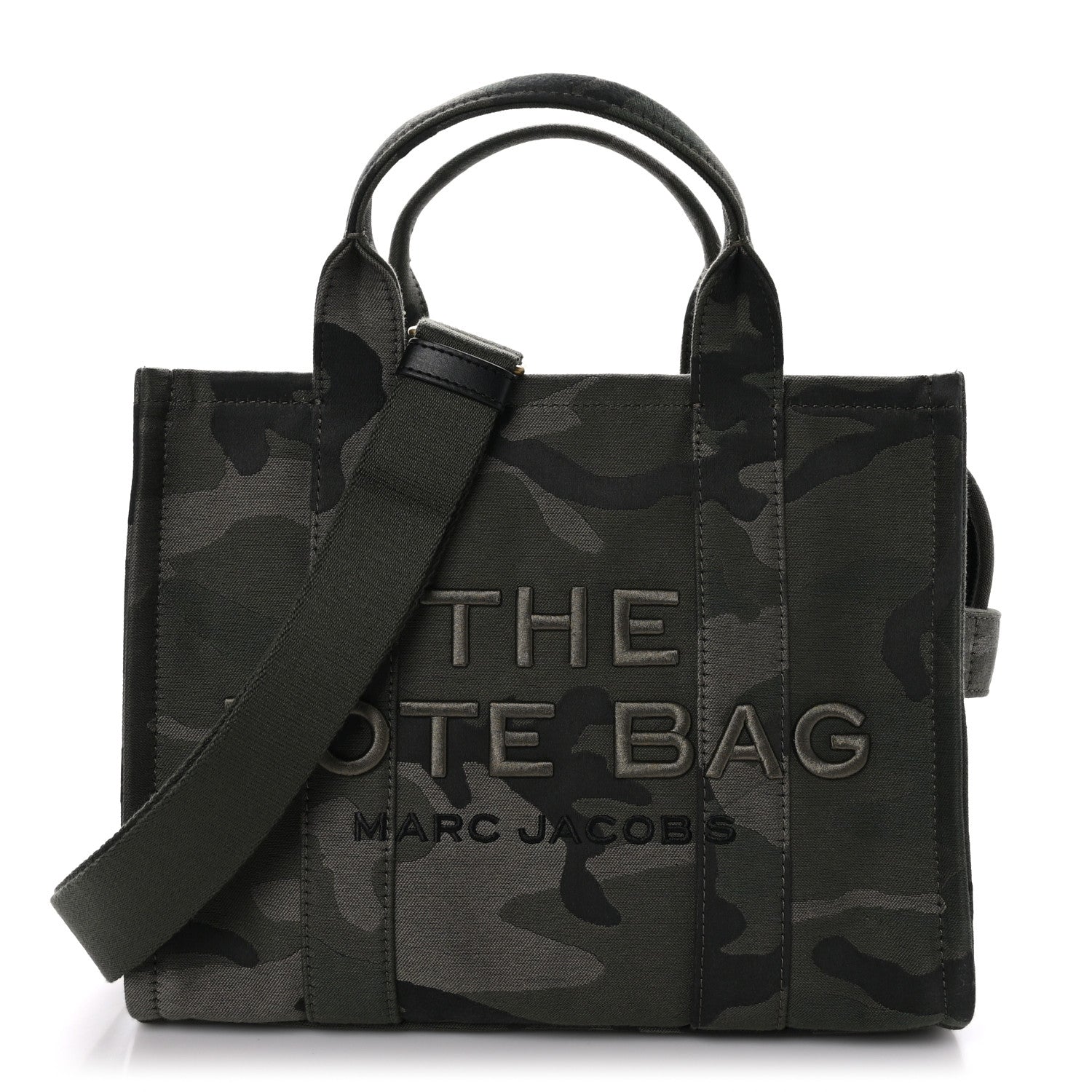 Marc Jacobs Canvas Camouflage Medium The Tote Bag Khaki 1 of 9