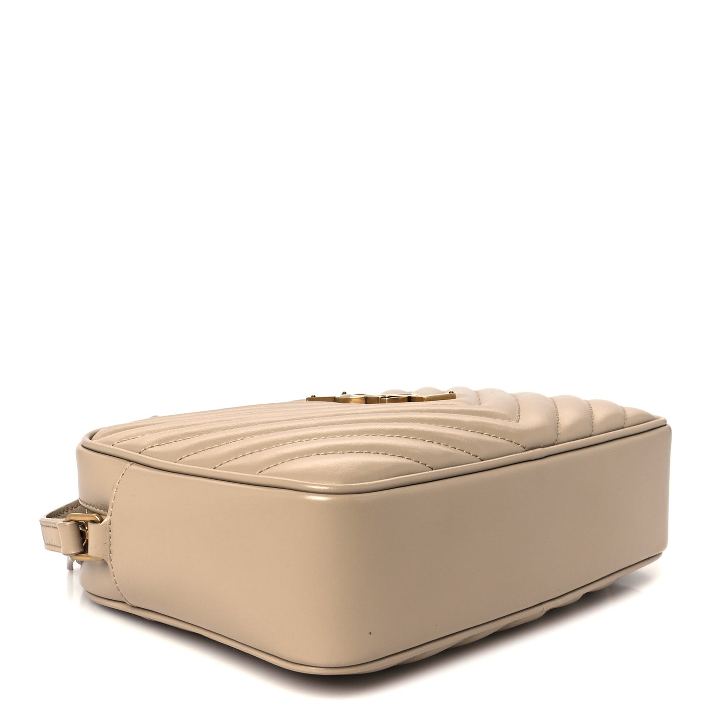 Calfskin Matelasse Monogram Lou Camera Bag Dark Beige
