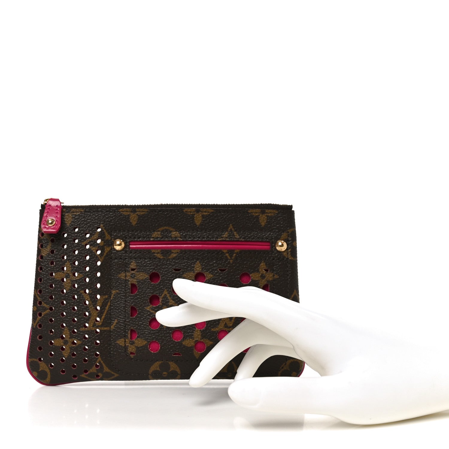 Louis Vuitton Monogram Perforated Pochette Plat Fuchsia 2 of 7
