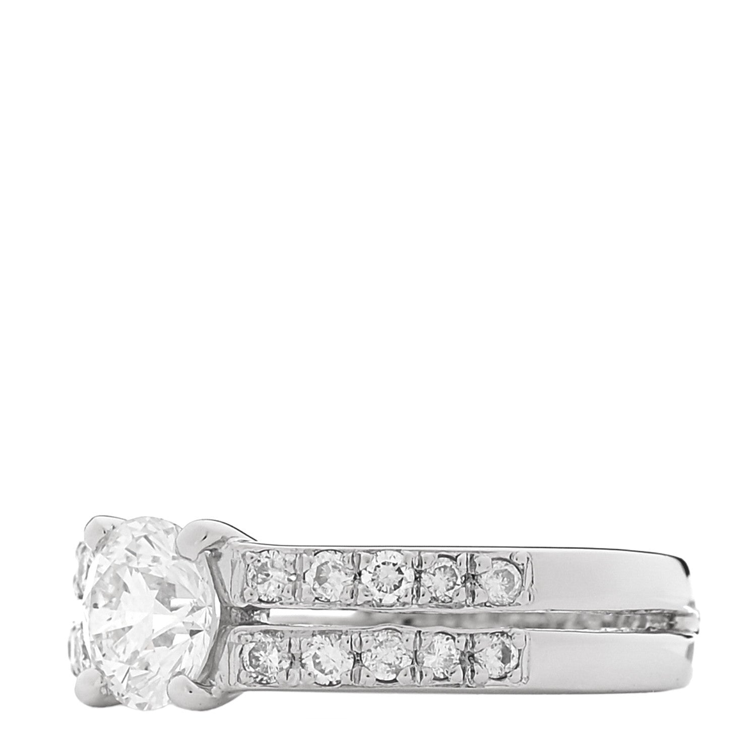 Parker & West by FASHIONPHILE Platinum Diamond 1.00ctw Round Engagement Ring  50 5.5 3 of 9
