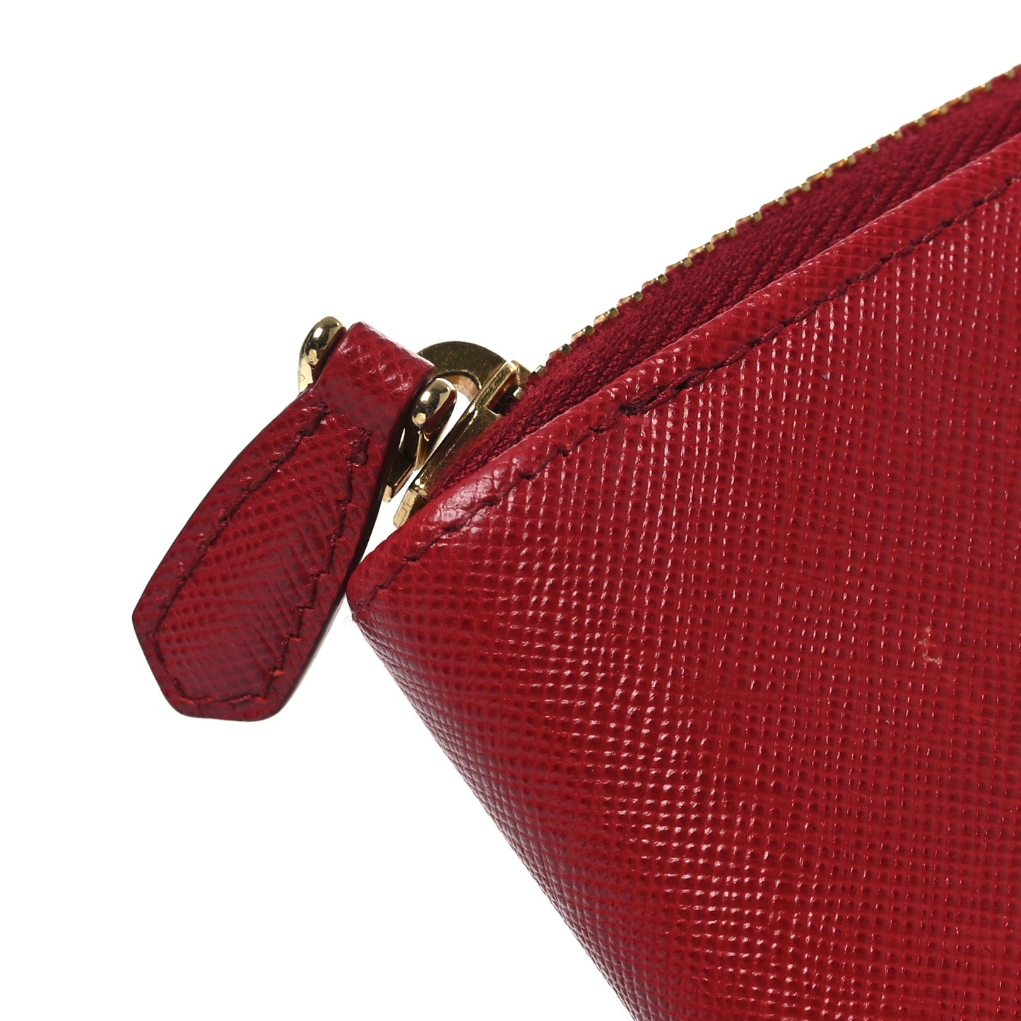 Saffiano Fiocco Bow Zip Around Wallet Fuoco
