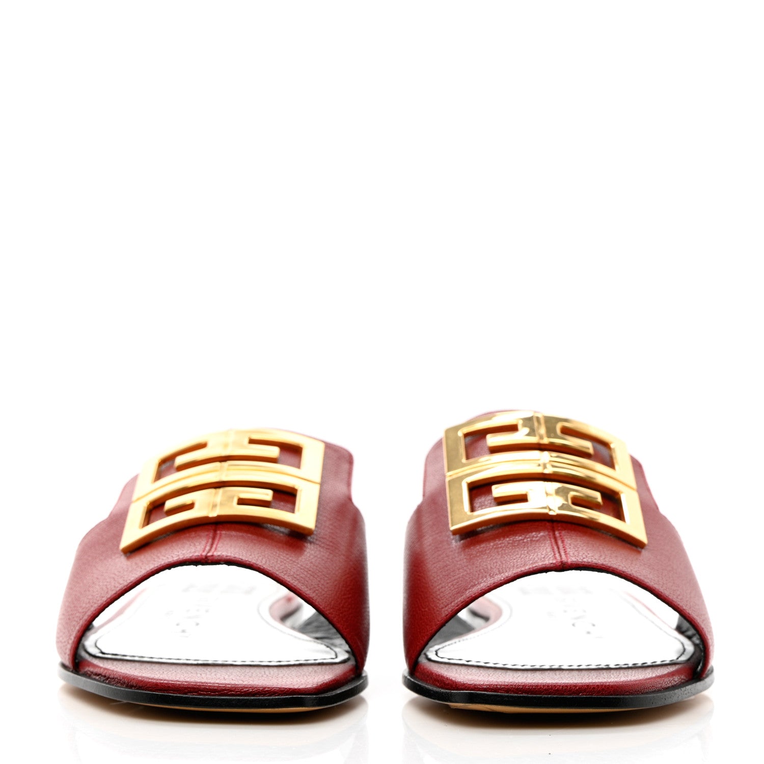 Givenchy Grained Calfskin 4G Flat Sandals 35 Red Cherry 2 of 13