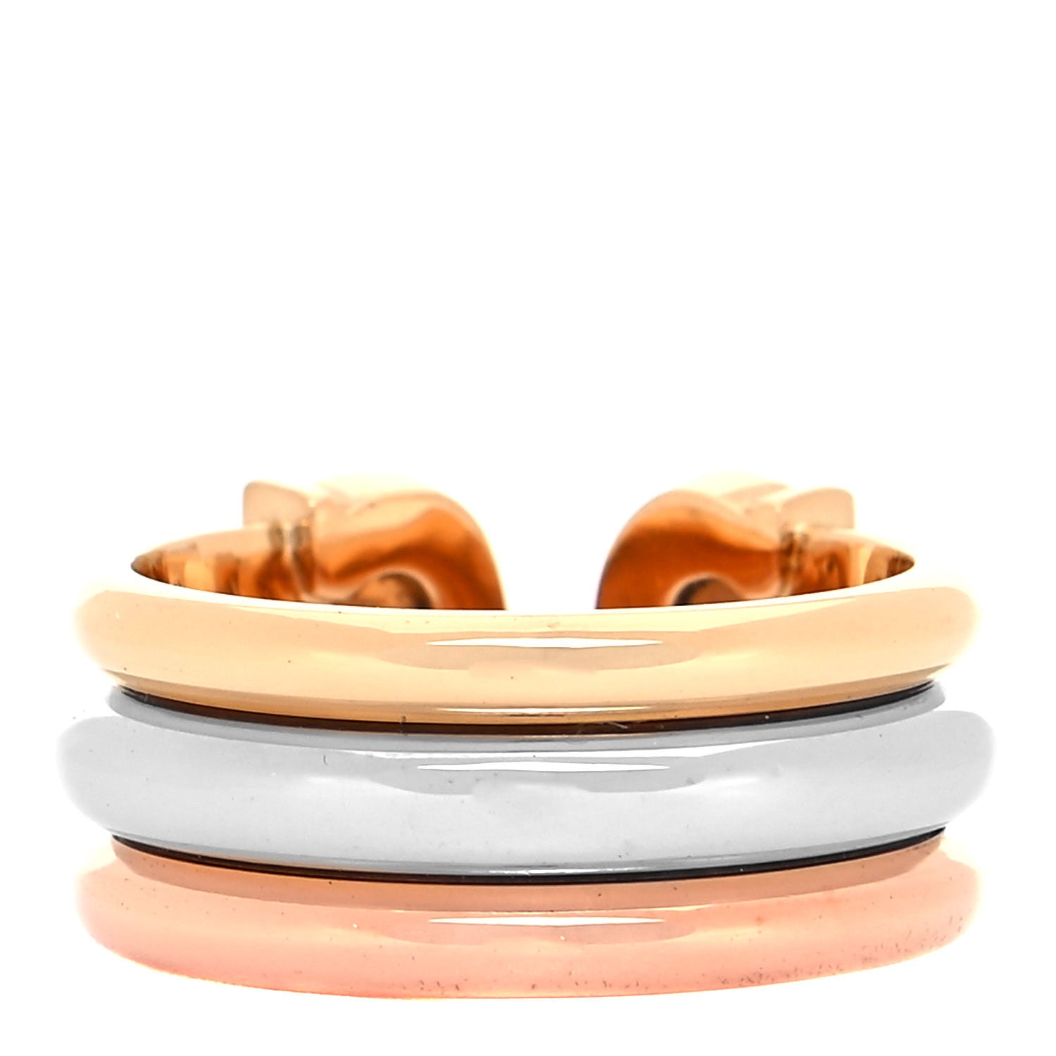 Cartier 18K Pink Yellow White Gold C De Cartier Ring 52 6 3 of 4