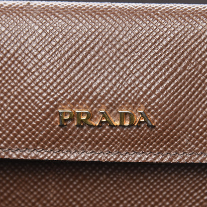 Prada Saffiano Cuir Large Double Bag Cacao 9 of 24
