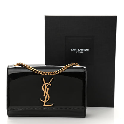 Saint Laurent Patent Small Monogram Kate Satchel Black 11 of 11