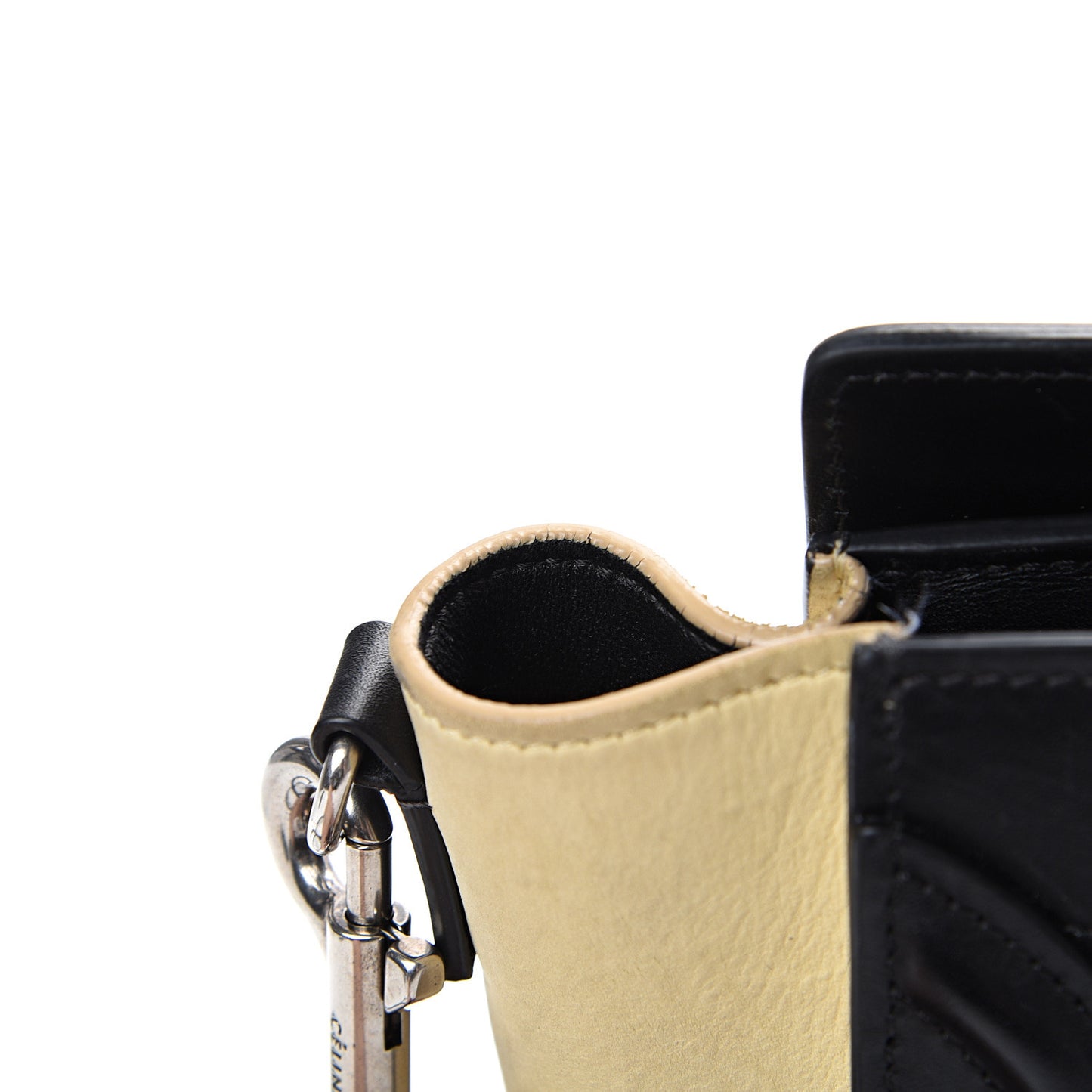Grained Baby Calfskin Nubuck Nano Tri-Color Luggage White