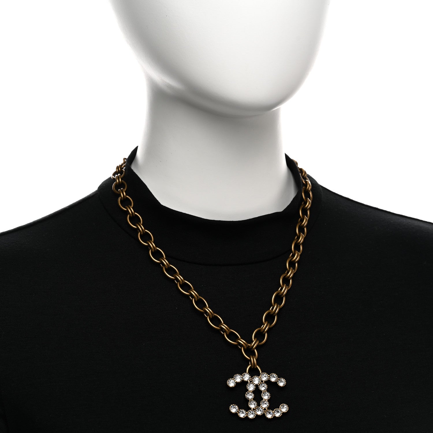Chanel Crystal CC City Of Lights Necklace Gold 2 of 6