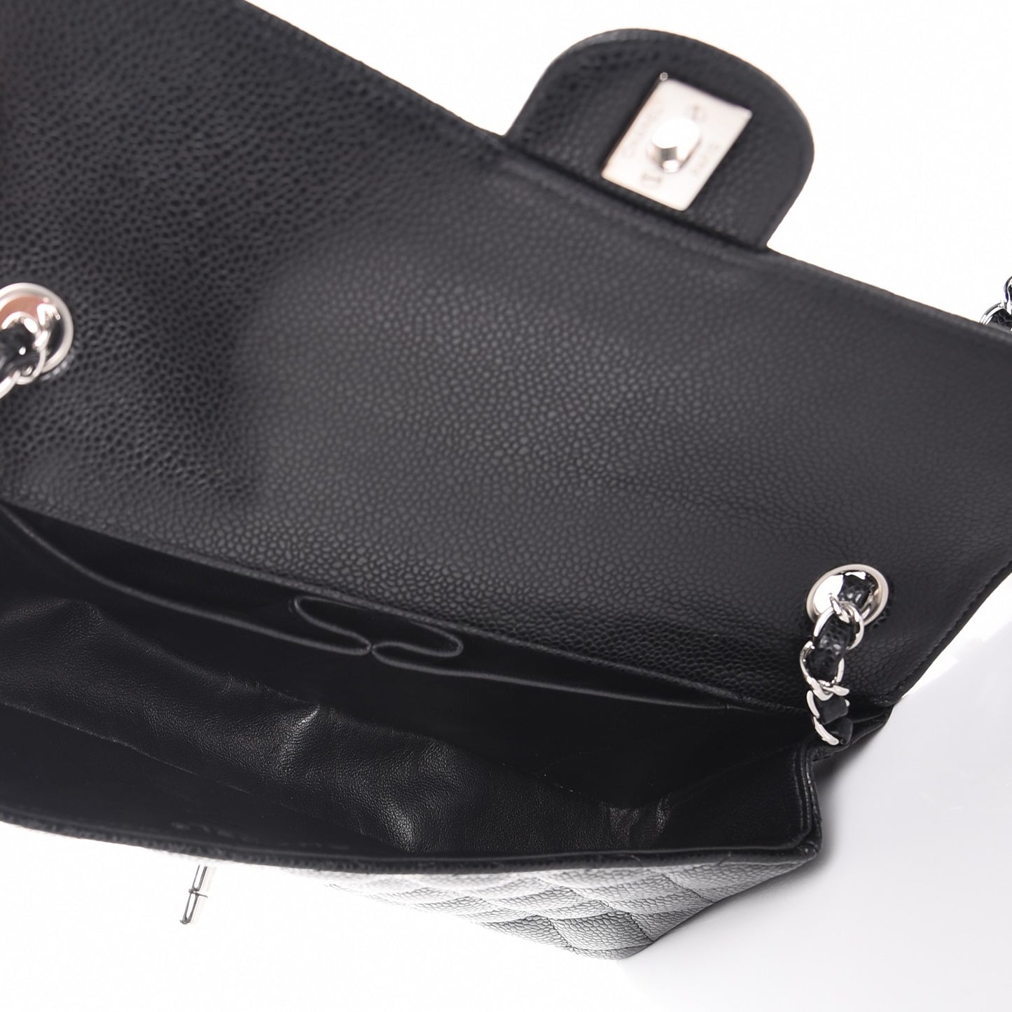 Caviar Quilted East West Flap Black